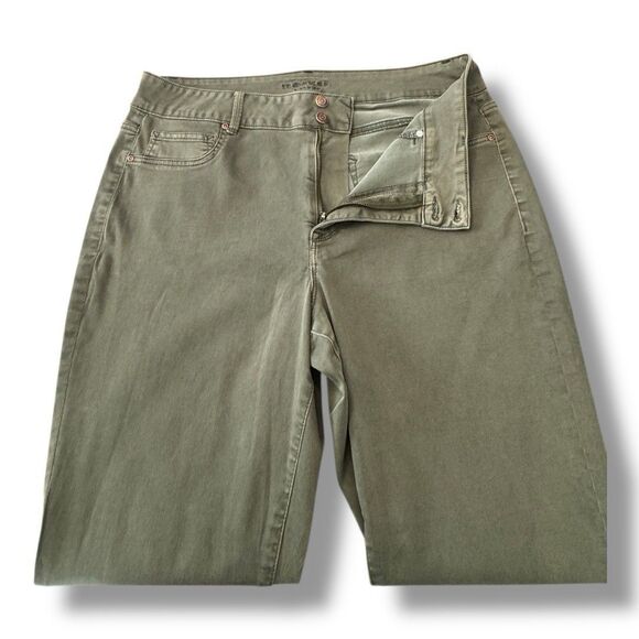 Maurices Green Chino Pants Casual Comfort Stretch Plus Woman’s Size 18w Long - Picture 12 of 15